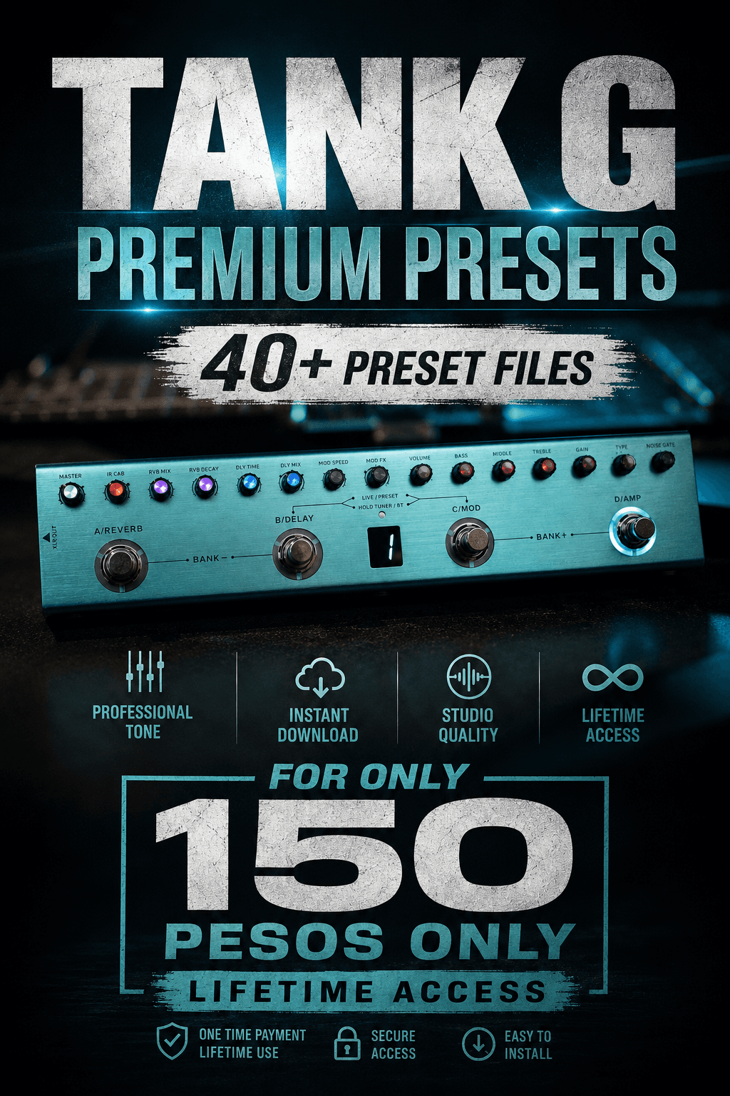 Tank G – 40+ Premium Guitar Amp Presets (Instant Download, Lifetime Access)