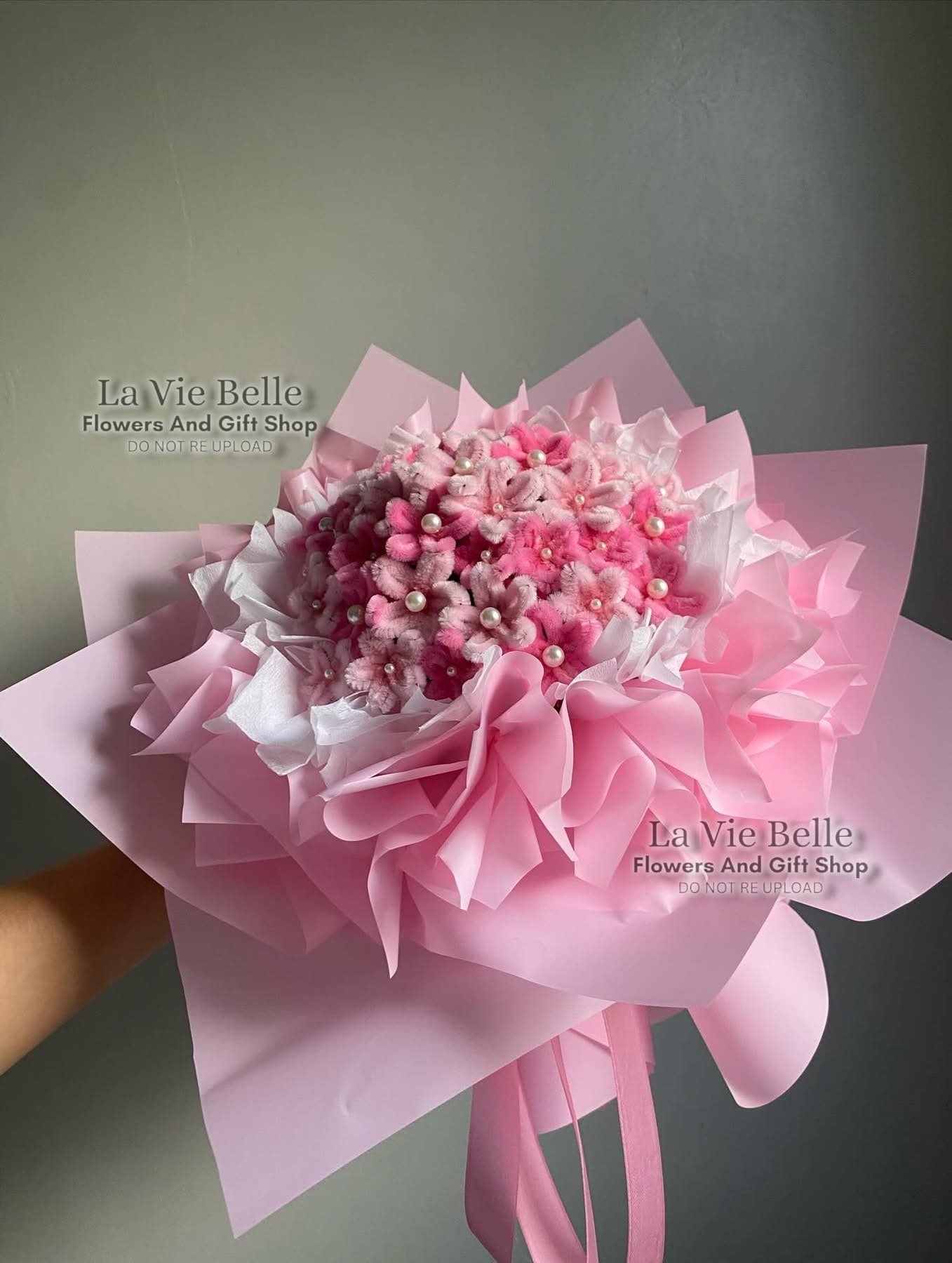 Round Pink Mini Daisy Bouquet